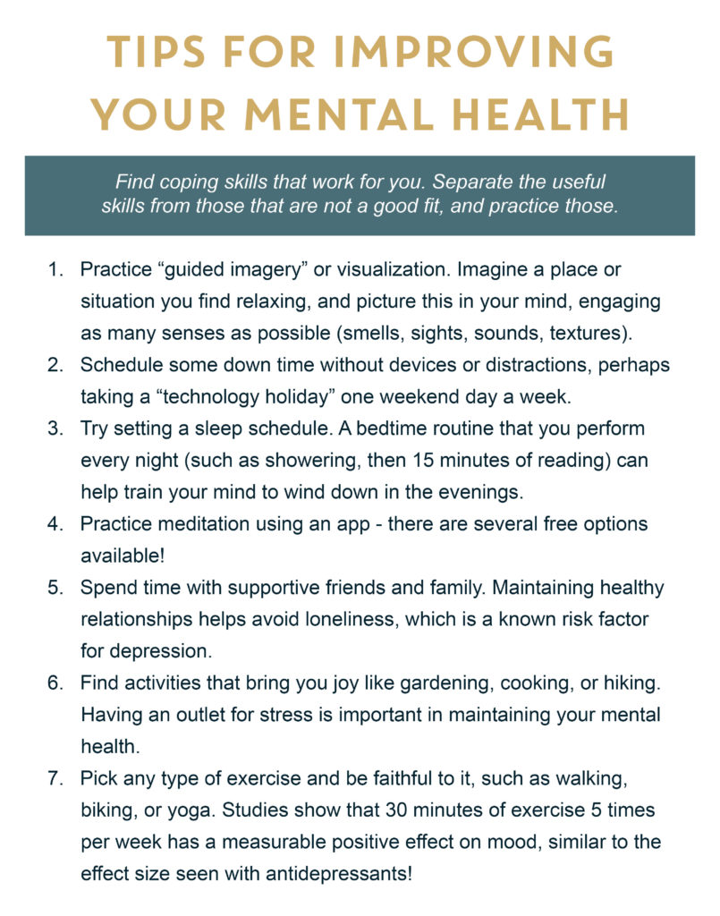 Tips for Improving Mental Health | Pathway Psychiatry